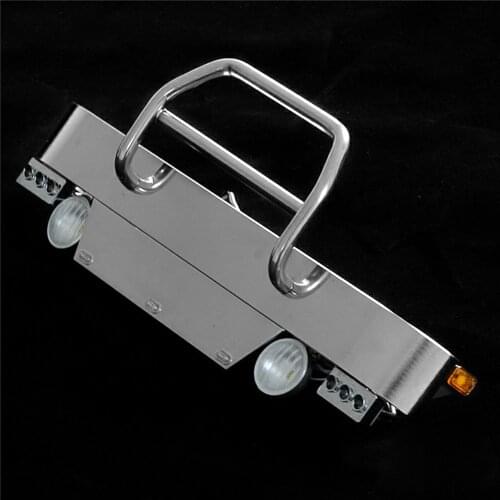 Front Bumper with Light for 1/14 TAMIYA King Hauler Trucks RC Tractor Truck RC DIY Model Car Spare Parts
