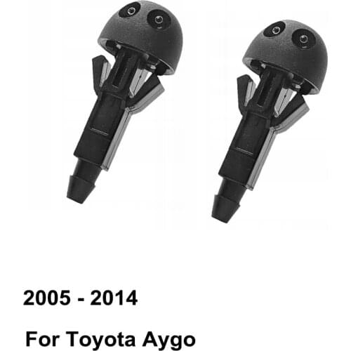 Front Windshield Washer Nozzle 6405W3 6405.W3 for Toyota Aygo ( 2005 - 2014 ) ( Pack of 2 )