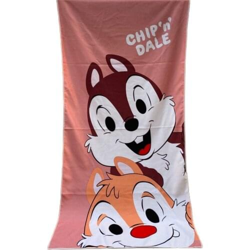 Disney Private Pluto Chip & Dale Bath Towel Baby Bath Wrap Blanket Soft Absorbent Adult Children Stitch Bath Pool Home Swimming