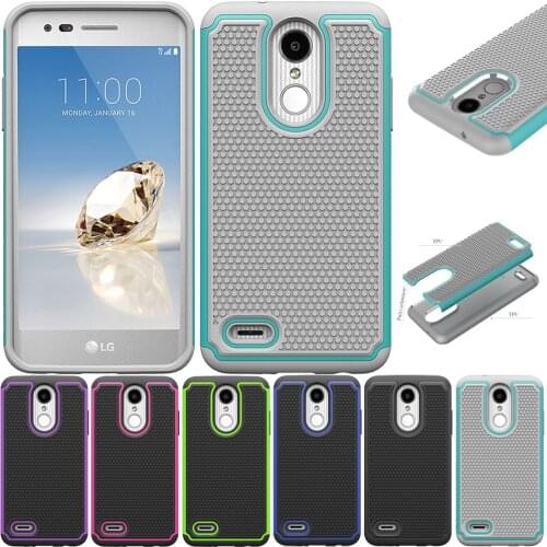 Heavy Duty Rugged Case Dual Layer Back Cover For LG Aristo 2 3/Tribute Dynasty Empire/K8 2018/Zone 4/Fortune 2/Rebel 3/Phoenix 4