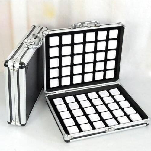 Sturdy Gemstone Jewelry Organizer Beads Storage Box Case Aluminium Alloy Case for Pils Jewelry Beads Earring Case Organizer
