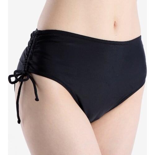 Womens bikini swimsuit 2020 trending bottom swimwear adjustable side tie swimming trunks female shorts middle waist push size