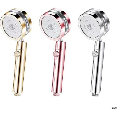 Handheld Turbo Shower Head Househeld Water Sprinkle Head Universal Interface with Double-sided Temperature Lock Function