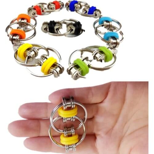Hand Spinner Tri-Spinner Reduce Stress EDC Fidget Toy For Autism ADHD Key Ring Fidgetde Toy Fingertip Decompression Chain 2019