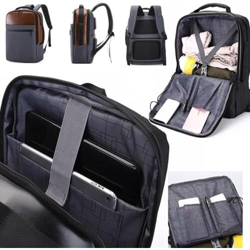 Slim Men Laptop Backpack 15.6 Inch Computer Bag Work Business Anti Theft Backpacking USB Rucksack Waterproof Students Backpacks