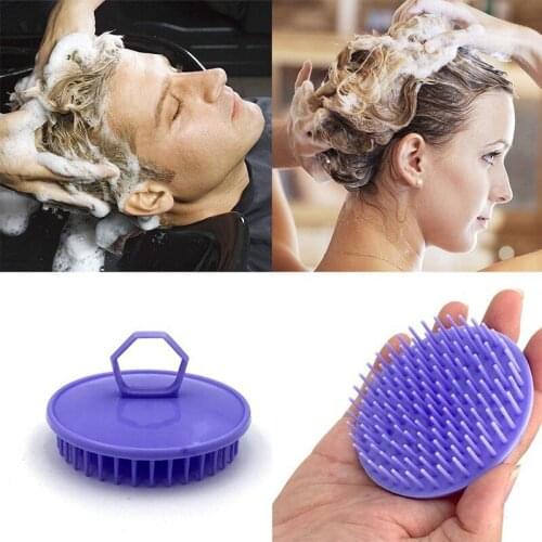 NEW 1Pc Silicone Spa Shampoo Hair Brush Head Body Massage Hair Washing Comb Wide Tooth Comb Cepillo Pelo Wet Brush