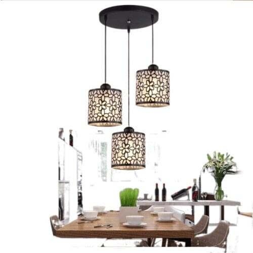 Modern Nordic Pendant Lights Fixtures iron Hollow Out Chandelier Pendant Lamp Home Decoration for Dining Room Bedroom Shop Bar