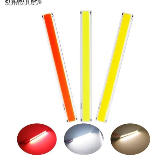 140x15mm 12V DC 4W LED Strip COB Light source Bulb Lamp RED Warm White Cold White bright Bar led for day time running light