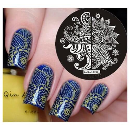 Flower Leaves Nail Art Stamp Template Image Plate hehe006, Free shipping