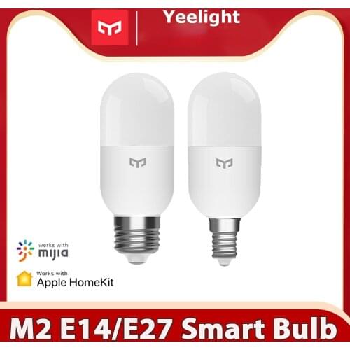 Yeelight LED Smart Bulb M2 Bluetooth Mesh Version E27 E14 Dimmable Lamp Color Temperature APP Control Work with Homekit Mi Home