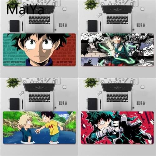 Maiya Top Quality My Hero Academia deku Natural Rubber Gaming mousepad Desk Mat Free Shipping Large Mouse Pad Keyboards Mat