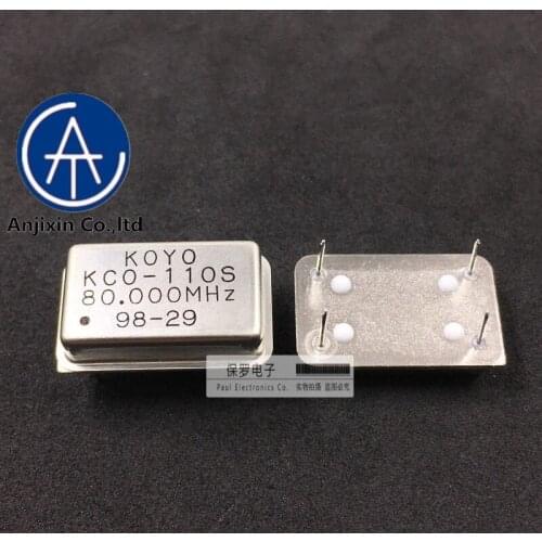 10pcs 100% orginal new KCO-110S KOYO Rectangular Active Crystal Oscillator Bell Oscillator DIP-4 80MHZ 80M 80.000MHZ in stock
