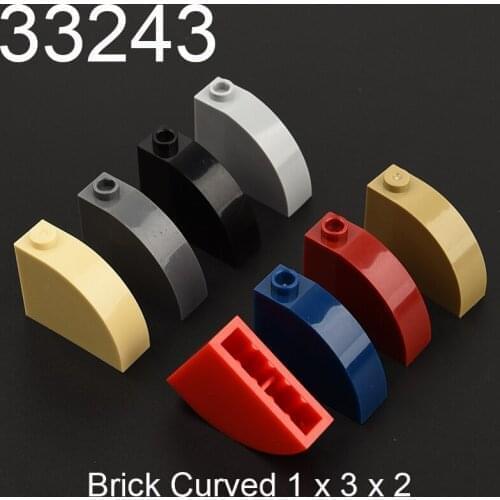 10PCS Building block 33243 Brick Curved 1 x 3 x 2 accessories parts MOC DIY Education Build Toys Brick