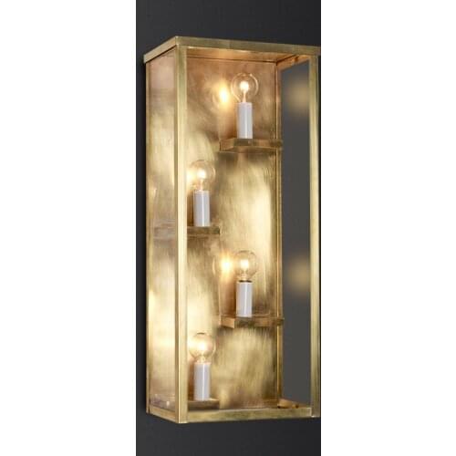 American retro industrial style wall lamp simple balcony aisle corridor candlestick nostalgic rectangular frame wall lamp