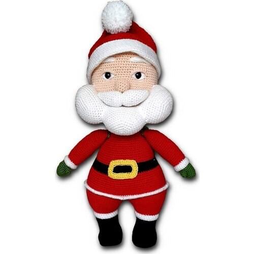 Maxi Size Santa Claus Hand-Knitted Amigurumi Toy 40 cm