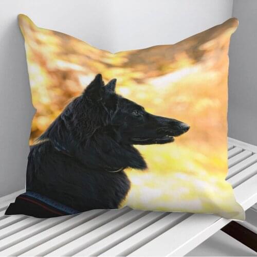 Belgian Shepherd Dog Throw Pillows Cushion Cover On Sofa Home Decor 45*45cm 40*40cm Gift Pillowcase Cojines Dropshipping