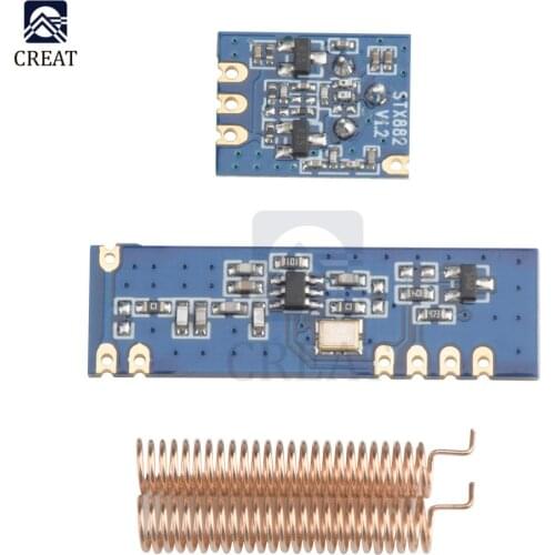 Wireless Remote Control MAX ASK Transmitter STX882 Receiver SRX882 Module Copper Spring Antenna High Micro Power Driver Board