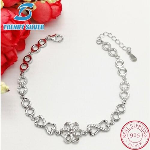 925 sterling silver with cz zirconia braceles bracelet for woman gifts for women femme jewelry jewellery luxury fashion flower