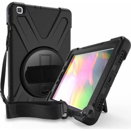 360 Degre Case for Samsung Galaxy Tab A 8.0 P200 P205 2019 Tablet Kids Silicone Cover +Neck Strap & Hand Strap + pen