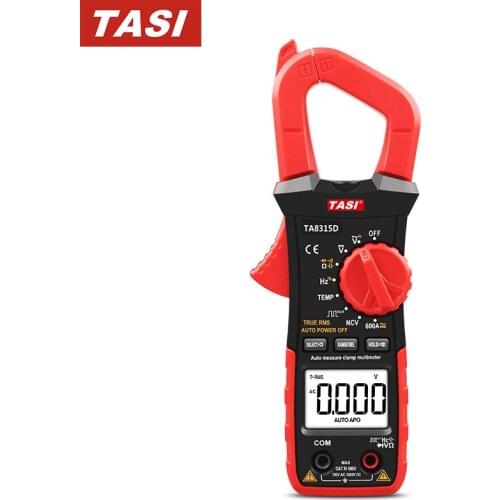 TASI Clamp Meter Automatic Range AC DC Digital Clamp Multimeter With Capacitance Temperature NCV Frequency Tester TA8315A