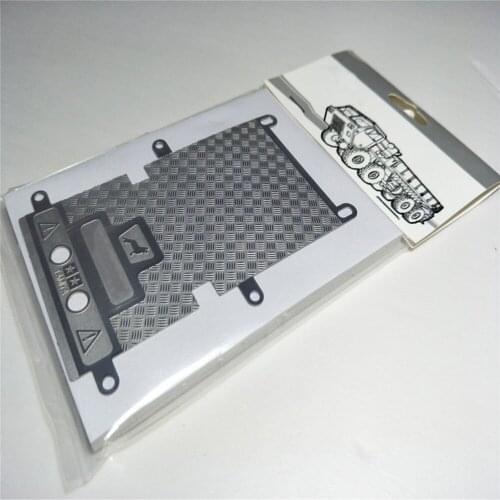 Stainless Steel Decorative Board Anti-skid Plate for 1/14 Tamiya Man 56325 RC Truck Tractor Trailer Accessories
