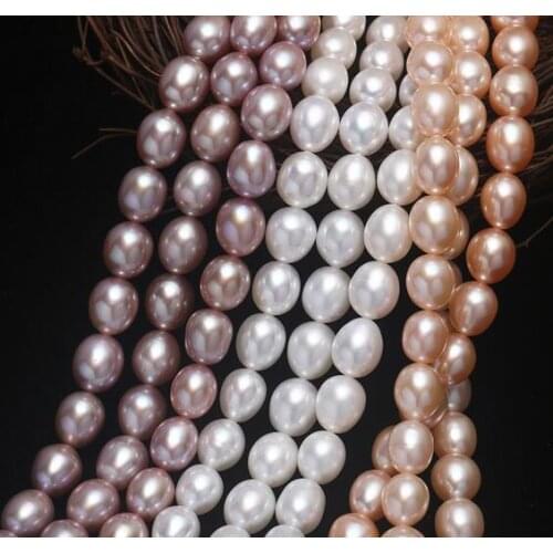 Jewelry Natural freshwater pearl Meter shape near flawless strong light 8-9mm Loose beads necklace bracelet