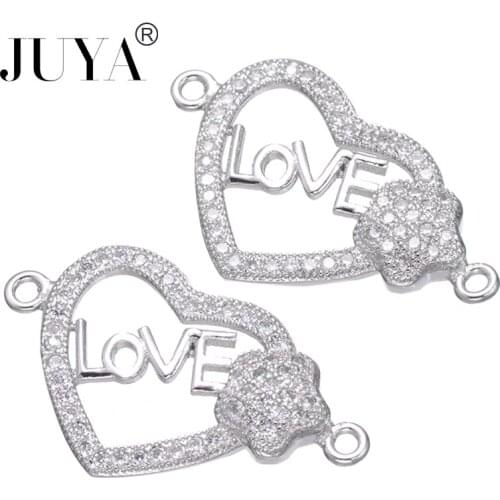 Fabrication de bijoux connecteur high quality copper metal zircon rhinestone fashion charms connectors diy bracelets necklaces