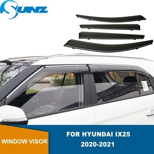 Window Visor For Hyundai IX25 2020 2021 Sun Rain Wind Deflector Awning Shield Vent Guard Shade Cover Trim SUNZ