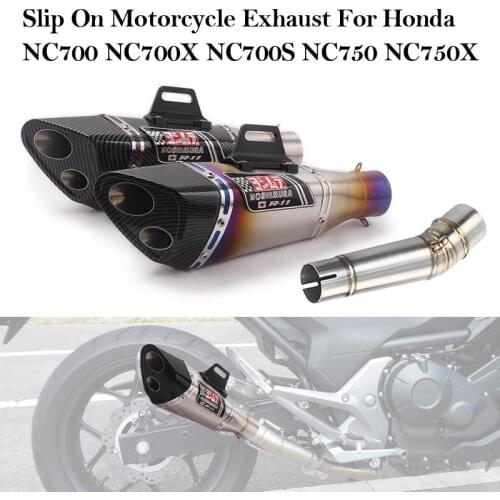 Slip On Motorcycle Exhaust Modified Yoshimura Moto Escape R11 Muffler Middle Link Pipe Tube For Honda NC700 700X 700S NC750 750X