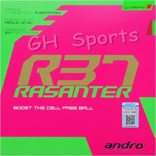 Andro RASANTER R37 (Non-tacky Rubber, Tensor Sponge) Table Tennis Rubber Pips-In Ping Pong Sponge Tenis De Mesa