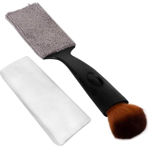 New Duster Brush Double Ended Car Cleaning Brush Air Conditioner Vent Slit Clean Brush Detailing Dust Removal Blinds Keyboard