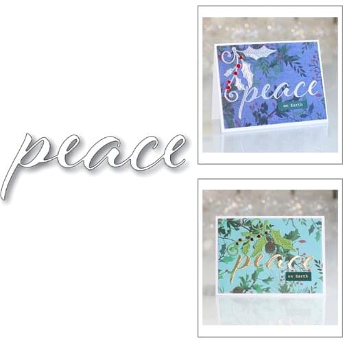 2020 New Lower Case English Ssentiment Letter Word Peace Metal Cutting Dies For Making Greeting Card Paper Scrapbooking No Stamp