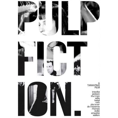 More Style Choose Pulp Fiction V Movie Art Print Silk Poster Home Wall Decor 24x36inch