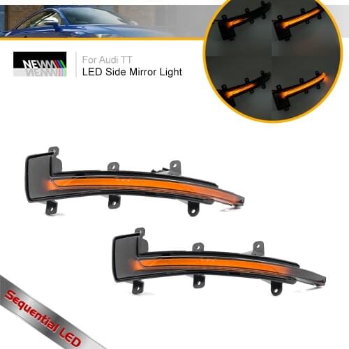 Smoked Dynamic Turn Signal Side Mirror Repeaters for Audi R8 Type 42 TT TTS T T RS Mk2 Type 8J Canbus Error Free Side Blinkers