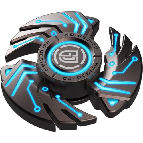 Spinning 5mins Light Fidget Spinner Luminous Colorful Cool Mute Bearing Antistress Relief Stress Toy EDC Adults Kids Hand Gifts