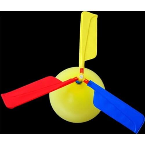1Pc Air Balloon Helicopter Toy Funny Balloon Outdoor Helicopter Flying For Kids Birthday Party Childrens Day Random color