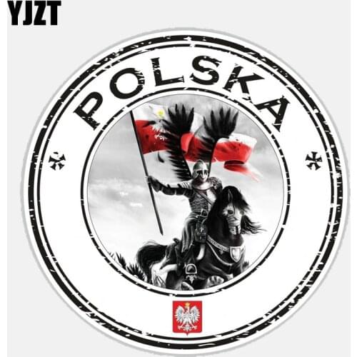 YJZT 11.2CM*11.2CM Accessories Round Poland Polska Husarz Decal Car Sticker 6-2681
