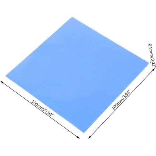 100mmx100mmx0.5mm 1Sheet/100PCS Thermal Pad GPU CPU Heatsink Cooling Conductive Silicone Pad