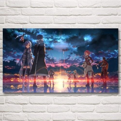 1 Panel Sword Art Online Anime Ideo Games Kirigaya Kazuto Art Silk Poster Prints Home Decor Painting Artworks Modern Poster
