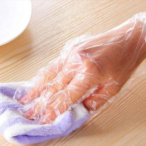 100PCS/Set Food Plastic Gloves Disposable Gloves for Restaurant Kitchen BBQ Eco-friendly Food Gloves Fruit Vegetable Gloves U3