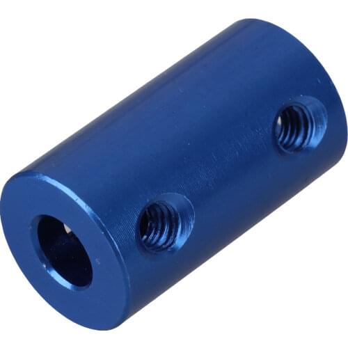 2pcs 6.35 x 6.35mm Blue Aluminum Alloy Shaft Motor Rigid Solid Coupling Coupler