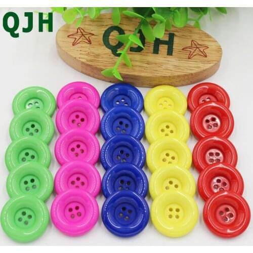 20pcs 25mm 4 holes Colorful resin coat buttons large fashion buttons clothing accessories diy sewing craft accessories Scrapbook