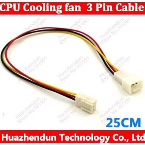 20pcs 3Pin Female to male Extension Wire Adapter Power Cable for PC Case Fan CPU Free shipping