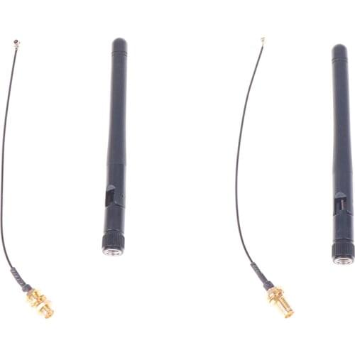 4PCS 3dBi WiFi 2.4g Antenna Aerial RP-SMA Male wireless router+ 17cm PCI U.FL IPX to RP SMA Male Pigtail Cable 2.4GHz SD&HI