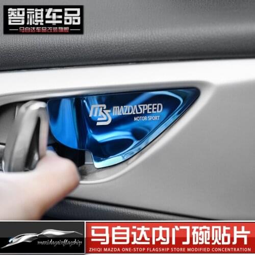 4pcs Inner door bowl handle stainless steel decorative sequins auto parts For Mazda atenza CX-4 2016-2018 Car accessories