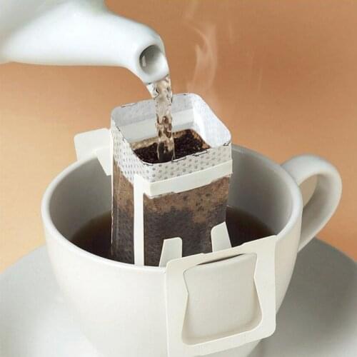 50Pcs / Pack Drip Coffee Filter Bag Portable Hanging Ear Style Coffee Filters Paper Home Office Travel Brew Coffee Bolsas de te