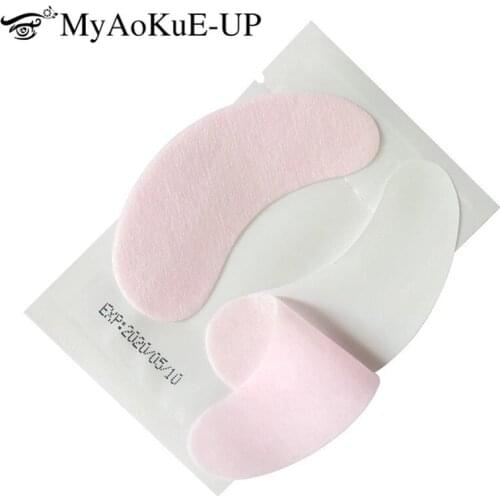 500pairs New Eyelash Extension Eye Tips Sticker Wrap Pearl Left&Right Eyes Paper Patches Under Eye Pad Make Up Tools