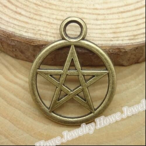 55 pcs Vintage Charms Star Pendant Antique bronze Fit Bracelets Necklace DIY Metal Jewelry Making