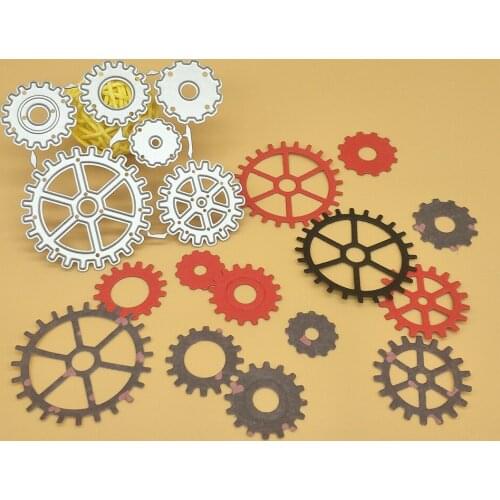 6 metal cutting die for round gears, scrapbooks, photo albums, greeting cards, DIY decoration