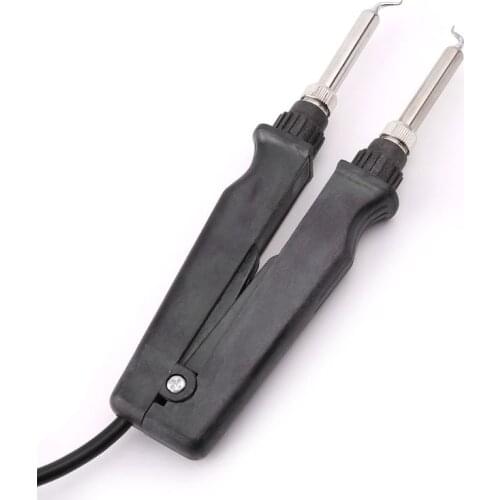 902 ESD SMD Double Soldering Iron Tweezer Handle Clip Heating Plier Soldering Station Accessories M17E